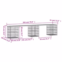 VidaXL 834332 outdoor bench - Additional view 8