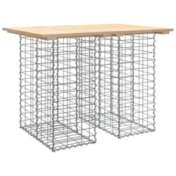 vidaXL Garden Bench Park Outdoor Bench Seat Gabion Design Solid Wood Douglas - light brown, 100 x 70 x 72 cm