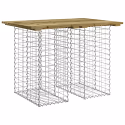 vidaXL Garden Bench Park Outdoor Bench Seat Gabion Design Solid Wood Douglas - dark brown, 100 x 70 x 72 cm