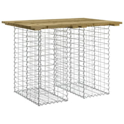 vidaXL Garden Bench Park Outdoor Bench Seat Gabion Design Solid Wood Douglas - dark brown, 100 x 70 x 72 cm