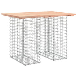 vidaXL Garden Bench Park Outdoor Bench Seat Gabion Design Solid Wood Douglas - brown, 70 x 100 x 72 cm
