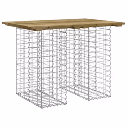 vidaXL Garden Bench Park Outdoor Bench Seat Gabion Design Solid Wood Douglas - dark brown, 70 x 100 x 72 cm