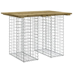vidaXL Garden Bench Park Outdoor Bench Seat Gabion Design Solid Wood Douglas - dark brown, 70 x 100 x 72 cm