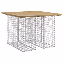 vidaXL Garden Bench Park Outdoor Bench Seat Gabion Design Solid Wood Douglas - dark brown, 100 x 102 x 72 cm