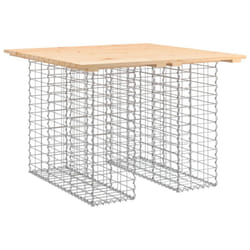 vidaXL Garden Bench Park Outdoor Bench Seat Gabion Design Solid Wood Douglas - light brown, 102 x 100 x 72 cm