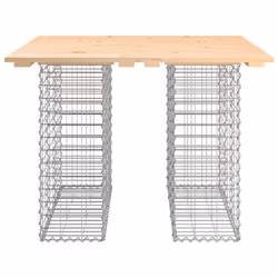 vidaXL Garden Bench Park Outdoor Bench Seat Gabion Design Solid Wood Douglas - light brown, 102 x 100 x 72 cm