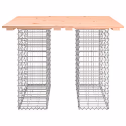 vidaXL Garden Bench Park Outdoor Bench Seat Gabion Design Solid Wood Douglas - brown, 102 x 100 x 72 cm