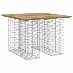 vidaXL Garden Bench Park Outdoor Bench Seat Gabion Design Solid Wood Douglas - dark brown, 102 x 100 x 72 cm