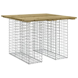vidaXL Garden Bench Park Outdoor Bench Seat Gabion Design Solid Wood Douglas - dark brown, 102 x 100 x 72 cm