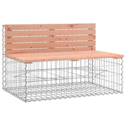 vidaXL Garden Bench Outdoor Park Bench Gabion Design Impregnated Wood Pine - brown, 103 x 70 x 65 cm