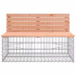 vidaXL Garden Bench Outdoor Park Bench Gabion Design Impregnated Wood Pine - brown, 103 x 70 x 65 cm