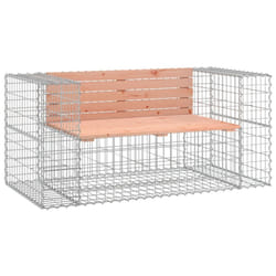 vidaXL Garden Bench Outdoor Park Bench Gabion Design Impregnated Wood Pine - brown, 143 x 71 x 65.5 cm