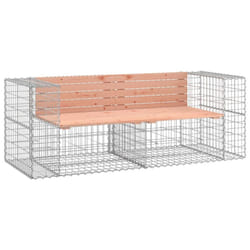 vidaXL Garden Bench Outdoor Park Bench Gabion Design Impregnated Wood Pine - brown