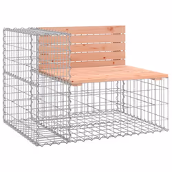 vidaXL Garden Bench Outdoor Park Bench Gabion Design Impregnated Wood Pine - brown