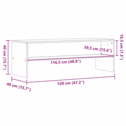 vidaXL TV Cabinet TV Stand Media Cabinet TV Unit Sideboard Engineered Wood - smoked oak