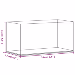 vidaXL Display Box Clear Display Case Acrylic Box Showcase Transparent Acrylic - 24 x 12 x 11 cm - Additional view 5