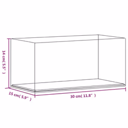 vidaXL Display Box Clear Display Case Acrylic Box Showcase Transparent Acrylic - 30 x 15 x 14 cm - Additional view 5