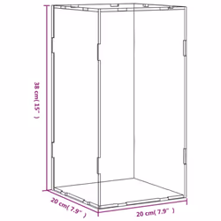 vidaXL Display Box Clear Display Case Acrylic Box Showcase Transparent Acrylic - 20 x 20 x 38 cm