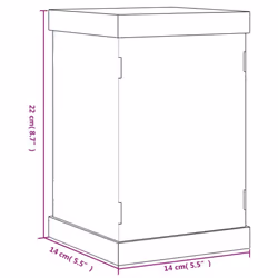 vidaXL Display Box Clear Display Case Acrylic Box Showcase Transparent Acrylic - 14 x 14 x 22 cm - Additional view 4