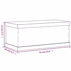 vidaXL Display Box Clear Display Case Acrylic Box Showcase Transparent Acrylic - 34 x 16 x 14 cm
