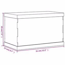 vidaXL Display Box Clear Display Case Acrylic Box Showcase Transparent Acrylic - 31 x 17 x 19 cm - Additional view 3