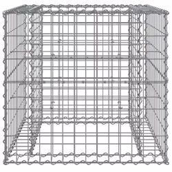 vidaXL Gabion Basket Gabion Wall Gabion Raised Bed Silver Galvanised Iron