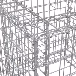 vidaXL Gabion Basket Gabion Wall Gabion Raised Bed Silver Galvanised Iron - Additional view 5