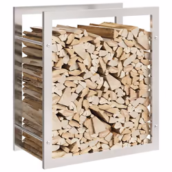 vidaXL Firewood Rack Storage Log Holder Log Store Wood Pile Storage Steel - 50 x 28 x 56 cm
