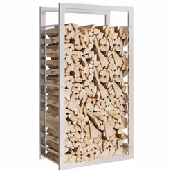 vidaXL Firewood Rack Storage Log Holder Log Store Wood Pile Storage Steel - 50 x 28 x 94 cm