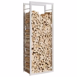 vidaXL Firewood Rack Storage Log Holder Log Store Wood Pile Storage Steel - 50 x 28 x 132 cm - Additional view 2