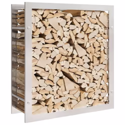 vidaXL Firewood Rack Storage Log Holder Log Store Wood Pile Storage Steel - 80 x 28 x 86 cm