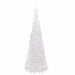 vidaXL Artificial Christmas Tree Artificial Xmas Tree Pop-up 50 LEDs White - 180cm - Additional view 5