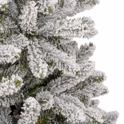 vidaXL Artificial Hinged Christmas Tree Artificial Tree LEDs and Ball Set - green and white, 270 cm/ Basic - Additional view 5