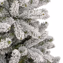 vidaXL Artificial Hinged Christmas Tree Pre Lit Xmas Tree with Flocked Snow - Additional view 5