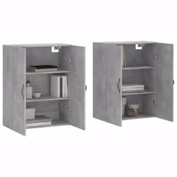 vidaXL Wall Mounted Cabinets Storage Cabinet Cupboard Display Cabinet 2 pcs - concrete grey - Additional view 2