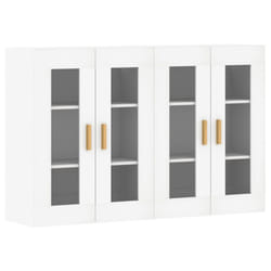 vidaXL Wall Mounted Cabinets Bathroom Cabinet 2 pcs White Engineered Wood