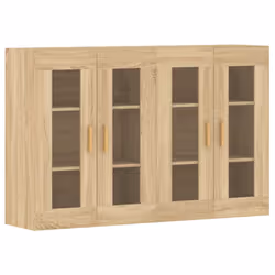 vidaXL Wall Mounted Cabinets Side Cabinet 2 pcs Sonoma Oak Engineered Wood