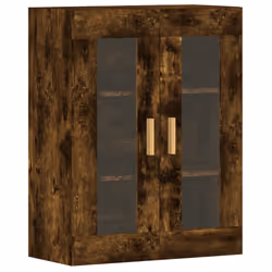 vidaXL Wall Mounted Cabinets Side Cabinet 2 pcs Smoked Oak Engineered Wood - Additional view 5