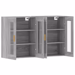 vidaXL Wall Mounted Cabinets Side Cabinet 2 pcs Grey Sonoma Engineered Wood - Additional view 4