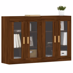 vidaXL Wall Mounted Cabinets Bathroom Cabinet 2 pcs Brown Oak Engineered Wood