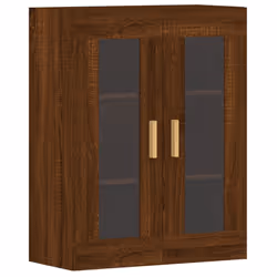 vidaXL Wall Mounted Cabinets Bathroom Cabinet 2 pcs Brown Oak Engineered Wood - Additional view 5