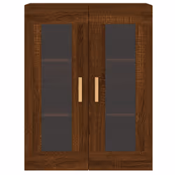 vidaXL Wall Mounted Cabinets Bathroom Cabinet 2 pcs Brown Oak Engineered Wood - Additional view 6