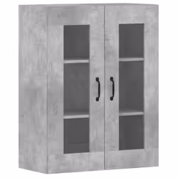vidaXL Wall Mounted Cabinets Side Cabinet 2 pcs Concrete Grey Engineered Wood - Additional view 5
