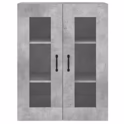 vidaXL Wall Mounted Cabinets Side Cabinet 2 pcs Concrete Grey Engineered Wood - Additional view 6