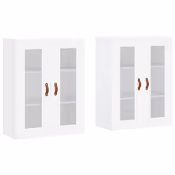 vidaXL Wall Mounted Cabinets Bathroom Cabinet 2 pcs White Engineered Wood