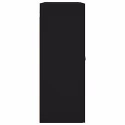 vidaXL Wall Mounted Cabinets Bathroom Cabinet 2 pcs Black Engineered Wood - Additional view 6