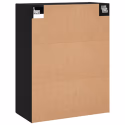 vidaXL Wall Mounted Cabinets Bathroom Cabinet 2 pcs Black Engineered Wood - Additional view 7