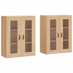 vidaXL Wall Mounted Cabinets Bathroom Cabinet 2 pcs Sonoma Oak Engineered Wood