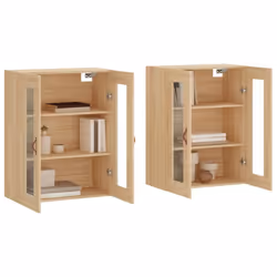 vidaXL Wall Mounted Cabinets Bathroom Cabinet 2 pcs Sonoma Oak Engineered Wood