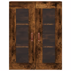 vidaXL Wall Mounted Cabinets Bathroom Cabinet 2 pcs Smoked Oak Engineered Wood - Additional view 5